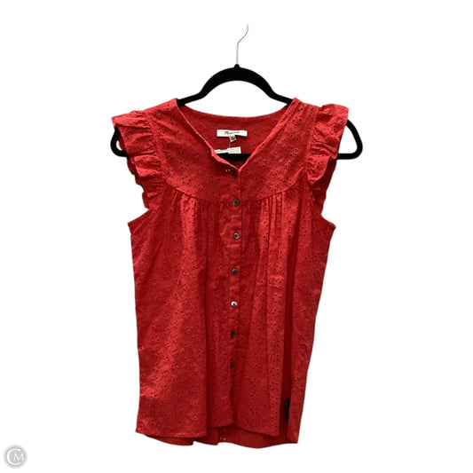 Top Sleeveless By Madewell In Red, Size: Xxs