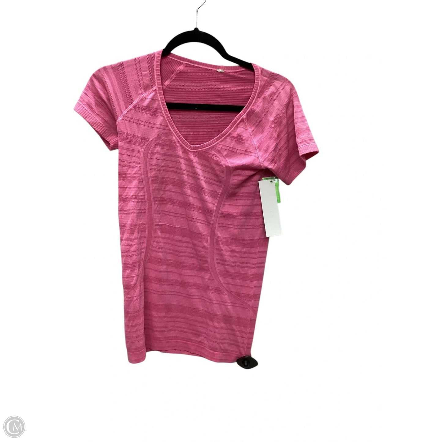 Athletic Top Short Sleeve By Lululemon In Pink, Size: 6