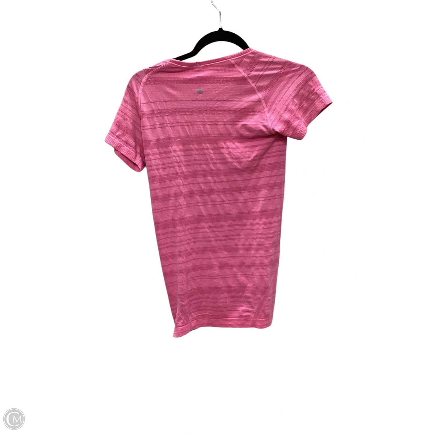 Athletic Top Short Sleeve By Lululemon In Pink, Size: 6