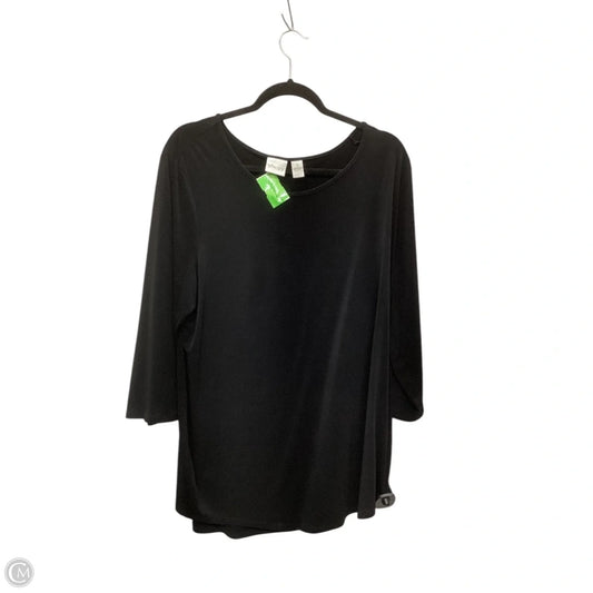 Top Long Sleeve By Chicos In Black, Size: Xl
