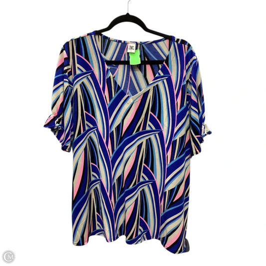 Top Short Sleeve By Sew In Love In Blue, Size: 2x