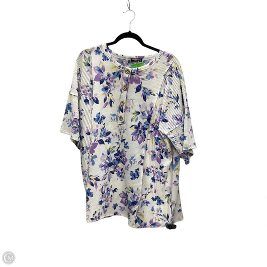 Top Short Sleeve By Heimish Usa In Floral Print, Size: 2x