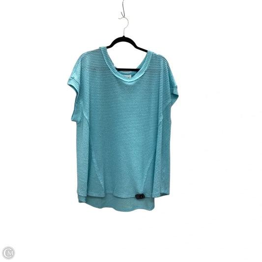 Top Short Sleeve By Andree By Unit In Blue, Size: 1x