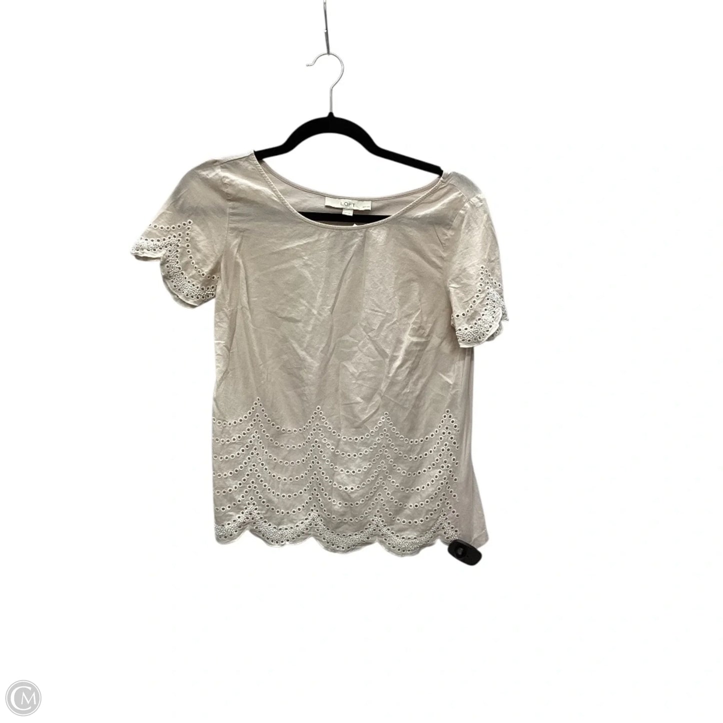 Top Short Sleeve By Loft In Brown, Size: Xsp