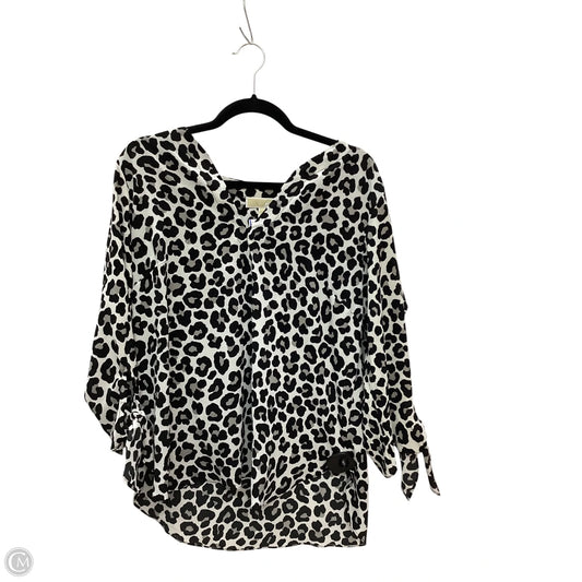 Top Long Sleeve By Michael By Michael Kors In Animal Print, Size: L