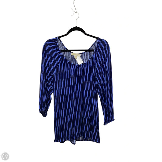 Top Long Sleeve By Michael By Michael Kors In Blue, Size: L