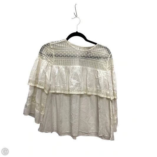 Top Long Sleeve By Loft In Cream, Size: S