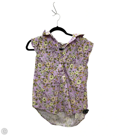 Top Sleeveless By Loft In Purple, Size: S