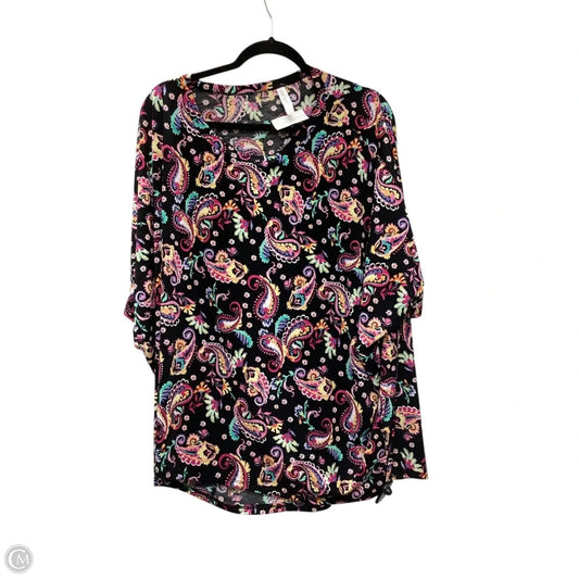 Top Short Sleeve By Clothes Mentor In Multi-colored, Size: L