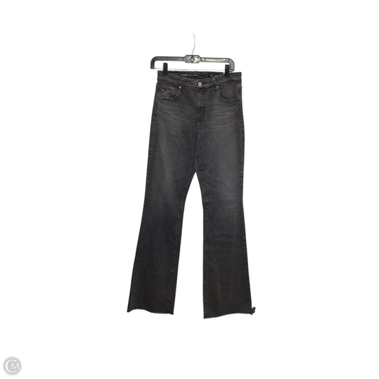 Jeans Straight By Ag Jeans In Black Denim, Size: 4