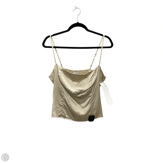 Designer Top Sleeveless By Reformation In Tan, Size: L