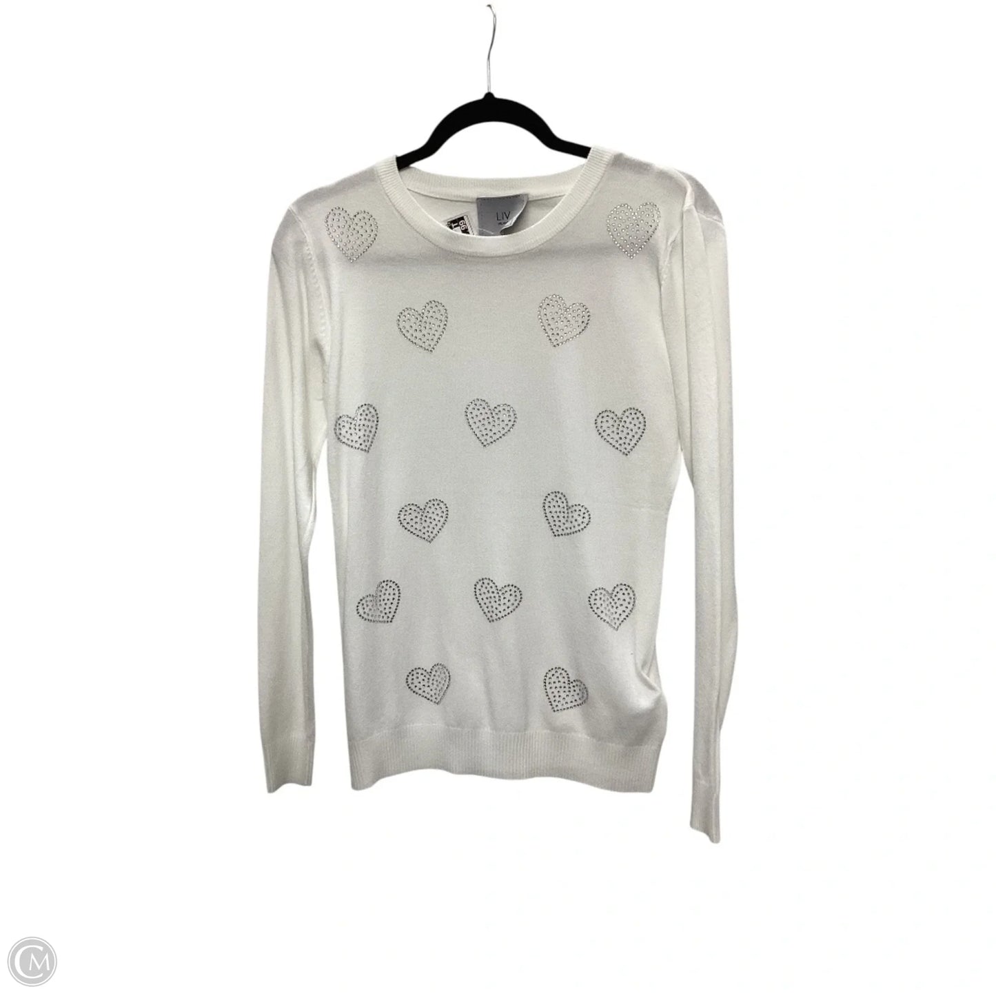 Top Long Sleeve By Clothes Mentor In White, Size: S