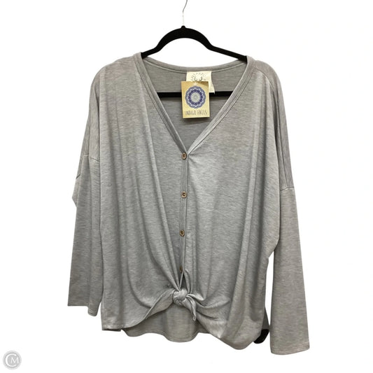 Top Long Sleeve By Fantastic Fawn In Grey, Size: L