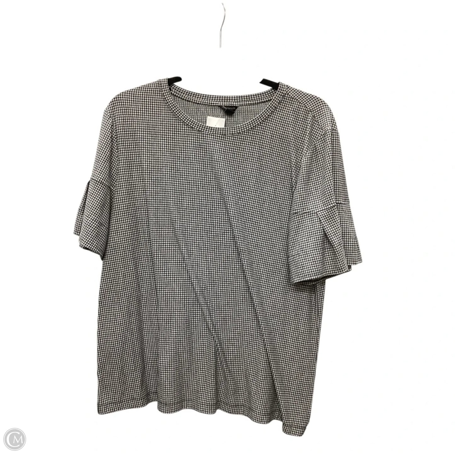 Top Short Sleeve By Ann Taylor In Black, Size: Xl