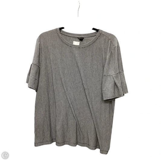 Top Short Sleeve By Ann Taylor In Black, Size: Xl