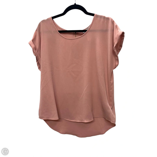 Top Short Sleeve By Olive And Oak In Pink, Size: L