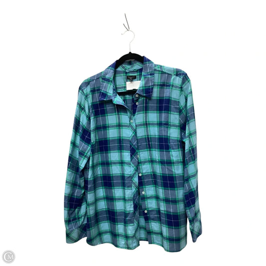 Top Long Sleeve By Talbots In Green, Size: Xl