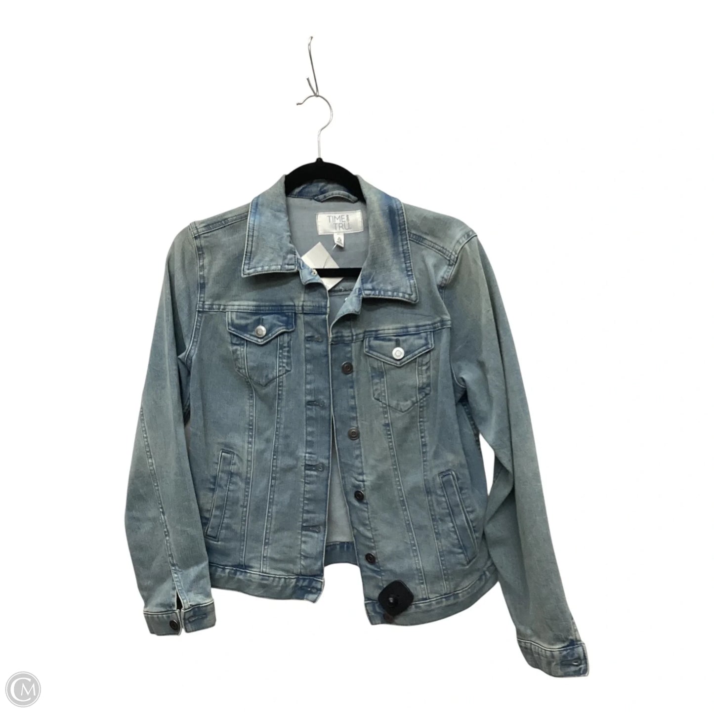 Jacket Denim By Time And Tru In Blue Denim, Size: S