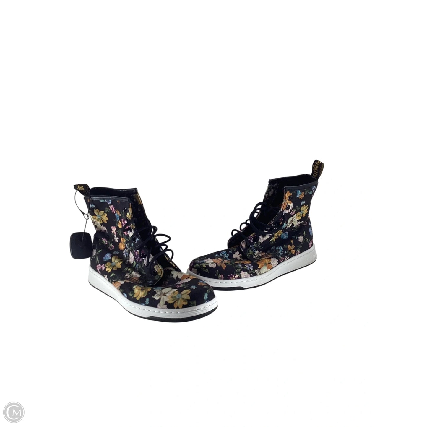 Boots Ankle Flats By Dr Martens In Floral Print, Size: 9