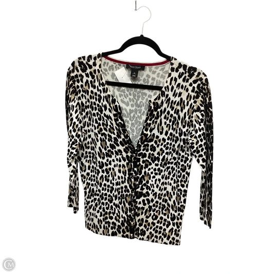 Cardigan By White House Black Market In Animal Print, Size: M