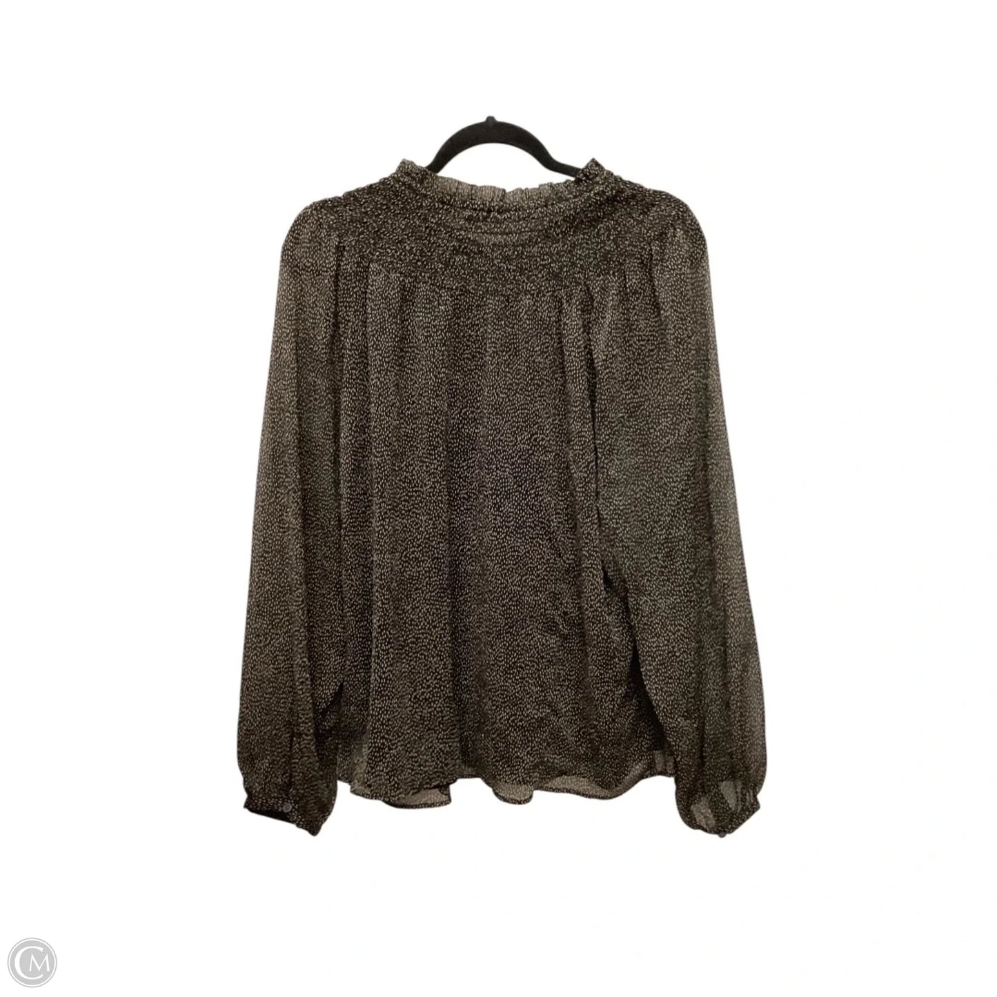 Top Long Sleeve By Loft In Black, Size: L