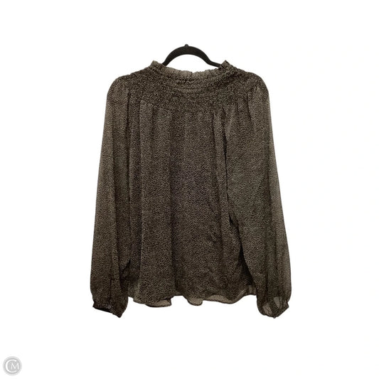 Top Long Sleeve By Loft In Black, Size: L