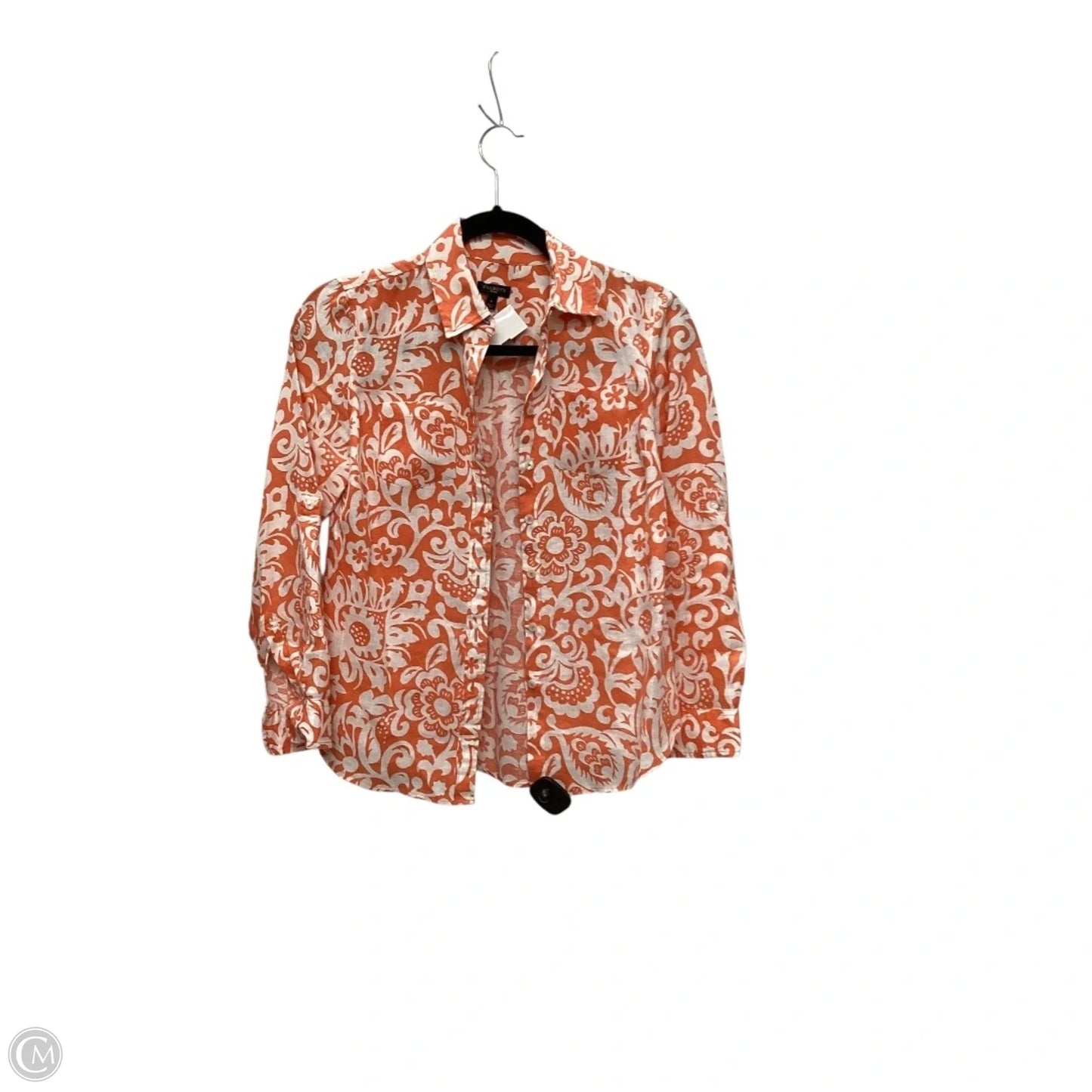 Top Long Sleeve By Talbots In Orange, Size: Sp