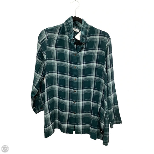 Top Long Sleeve By J. Jill In Green, Size: L
