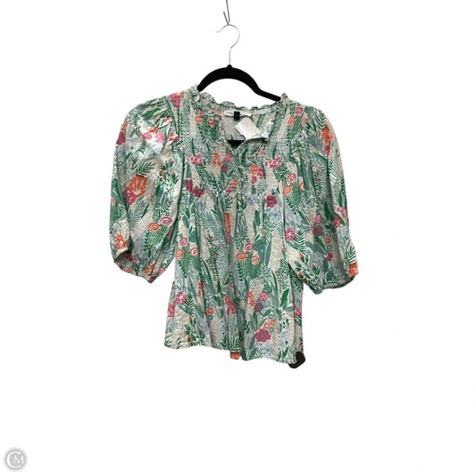 Top Short Sleeve By Michelle Mcdowell In Green, Size: S