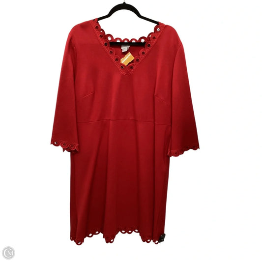 Dress Casual Short By Chicos In Red, Size: Xl