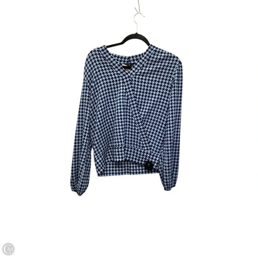 Top Long Sleeve By Ann Taylor In Blue, Size: M