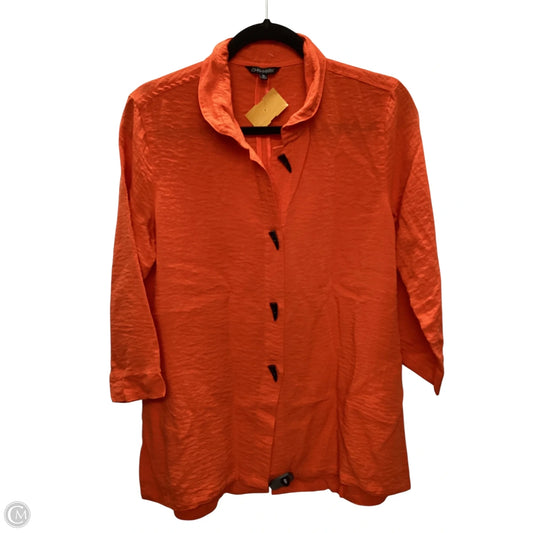 Top Long Sleeve By John Mark In Orange, Size: M
