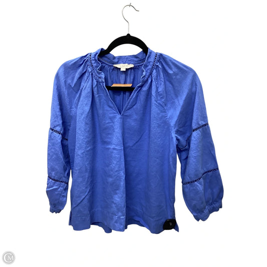 Top Long Sleeve By Loft In Blue, Size: Mp