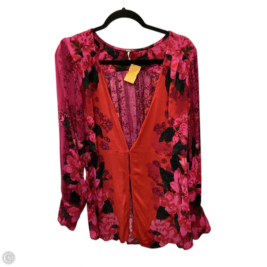 Top Long Sleeve By Free People In Multi-colored, Size: L