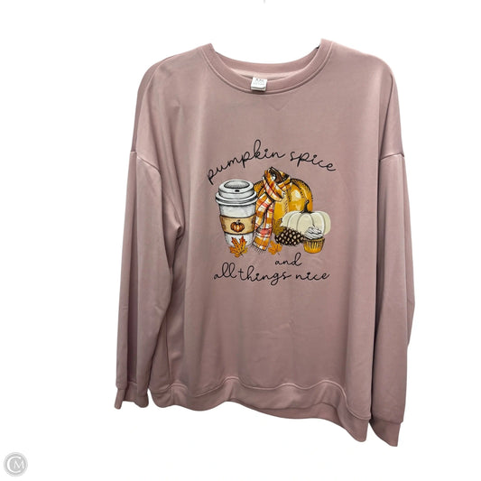 Sweatshirt Crewneck By Cmf In Pink, Size: Xxl