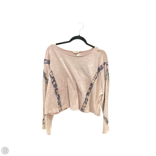 Top Long Sleeve By Easel In Pink, Size: M