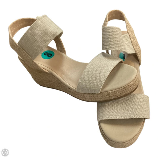 Sandals Heels Wedge By Mia In Beige, Size: 8