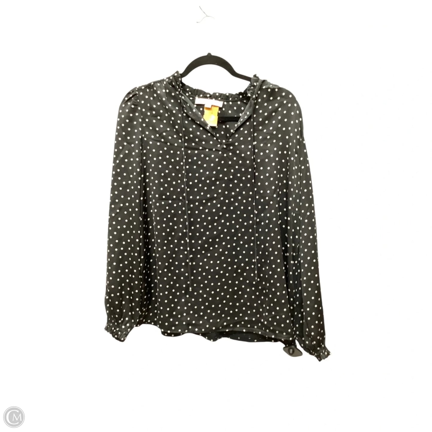 Top Long Sleeve By Loft In Black, Size: L
