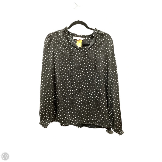 Top Long Sleeve By Loft In Black, Size: L