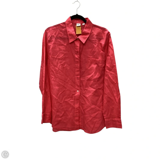 Top Long Sleeve By Gap In Pink, Size: L