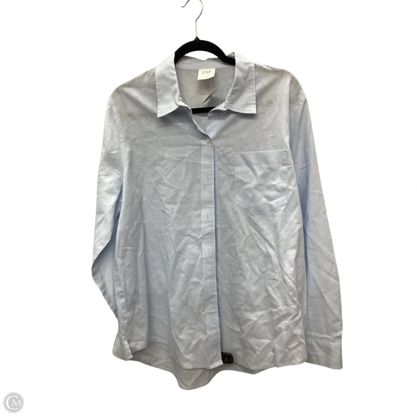 Top Long Sleeve By Gap In Blue, Size: L