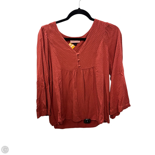 Top Long Sleeve By Universal Thread In Orange, Size: S