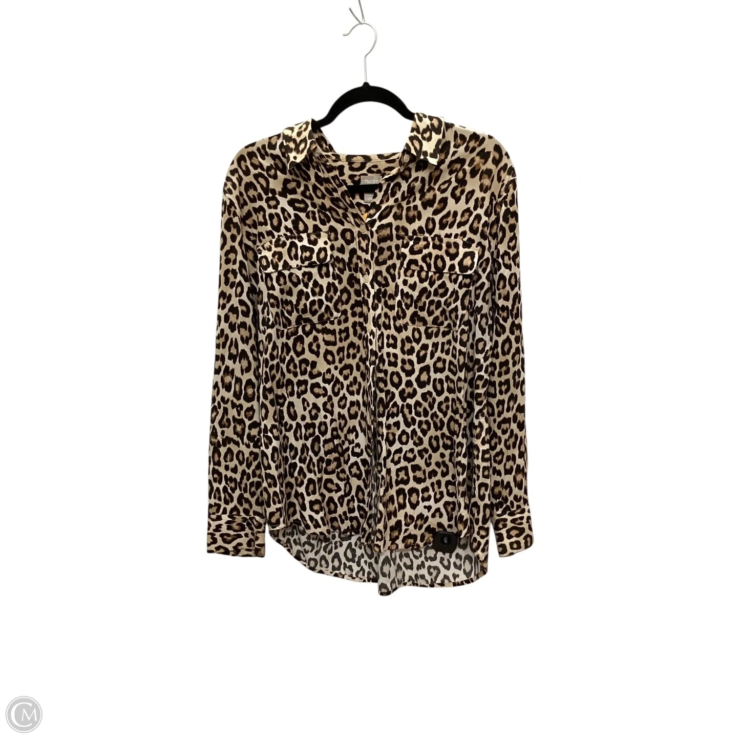 Top Long Sleeve By Chicos In Animal Print, Size: 2