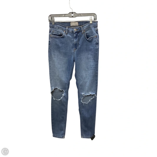 Jeans Skinny By Free People In Blue Denim, Size: 6