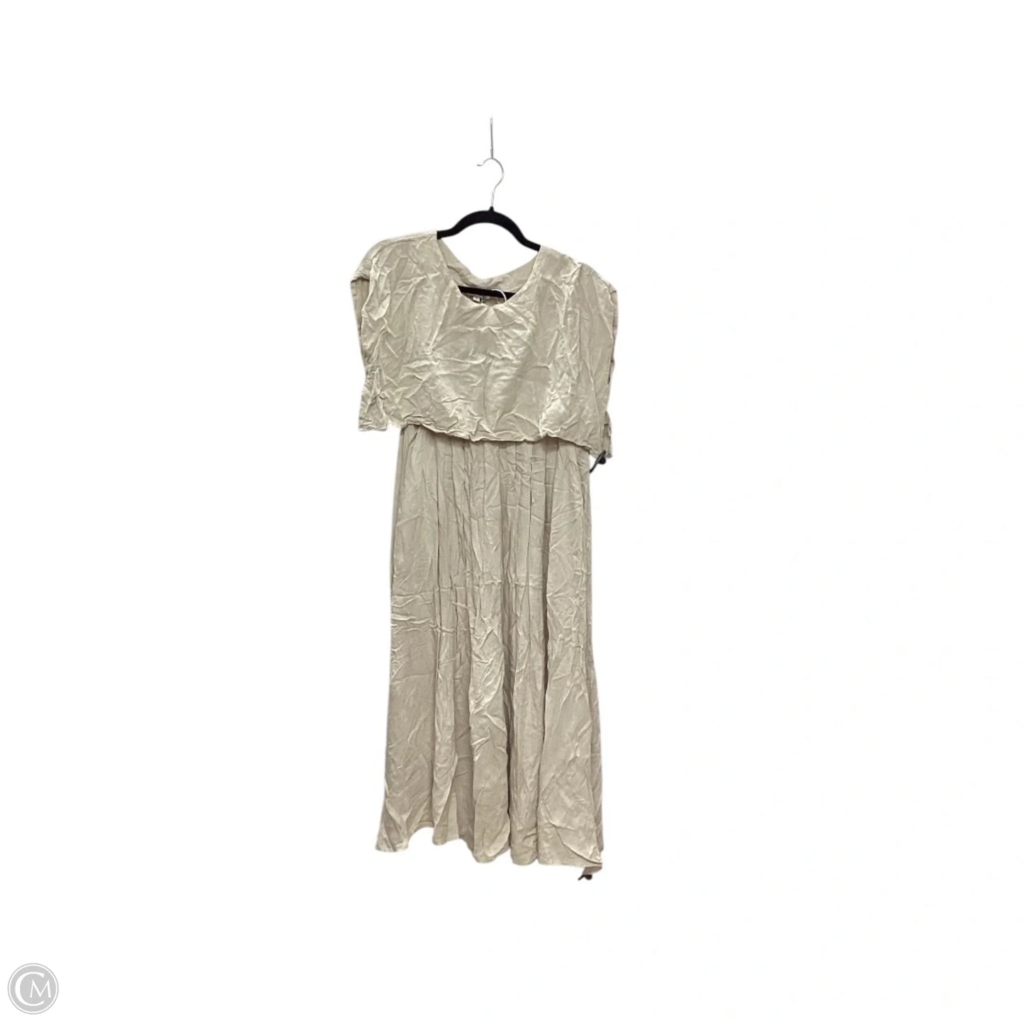 Top 2pc Short Sleeve By Clothes Mentor In Beige, Size: M