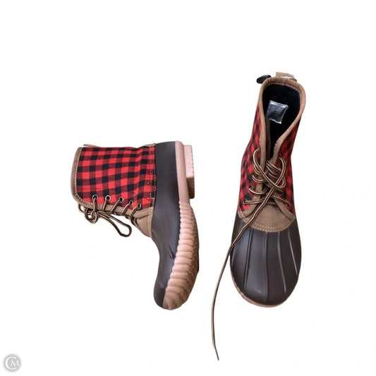 Boots Hiking By Clothes Mentor In Red, Size: 8