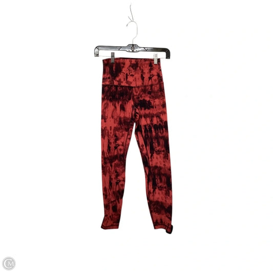 Athletic Leggings By Lululemon In Red, Size: 4
