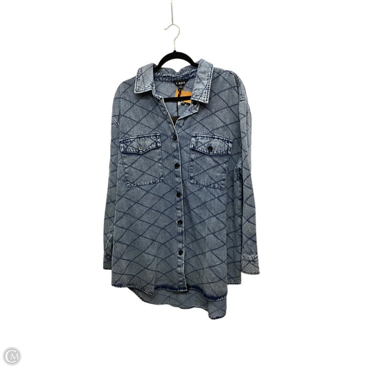 Jacket Denim By Clothes Mentor In Blue Denim, Size: L