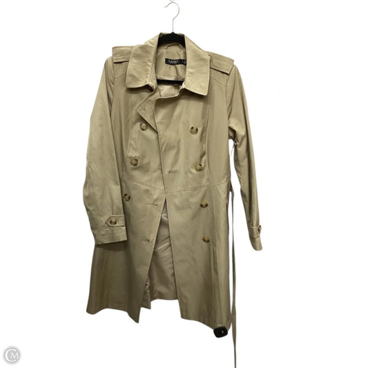 Coat Trench Coat By Lauren By Ralph Lauren In Tan, Size: S