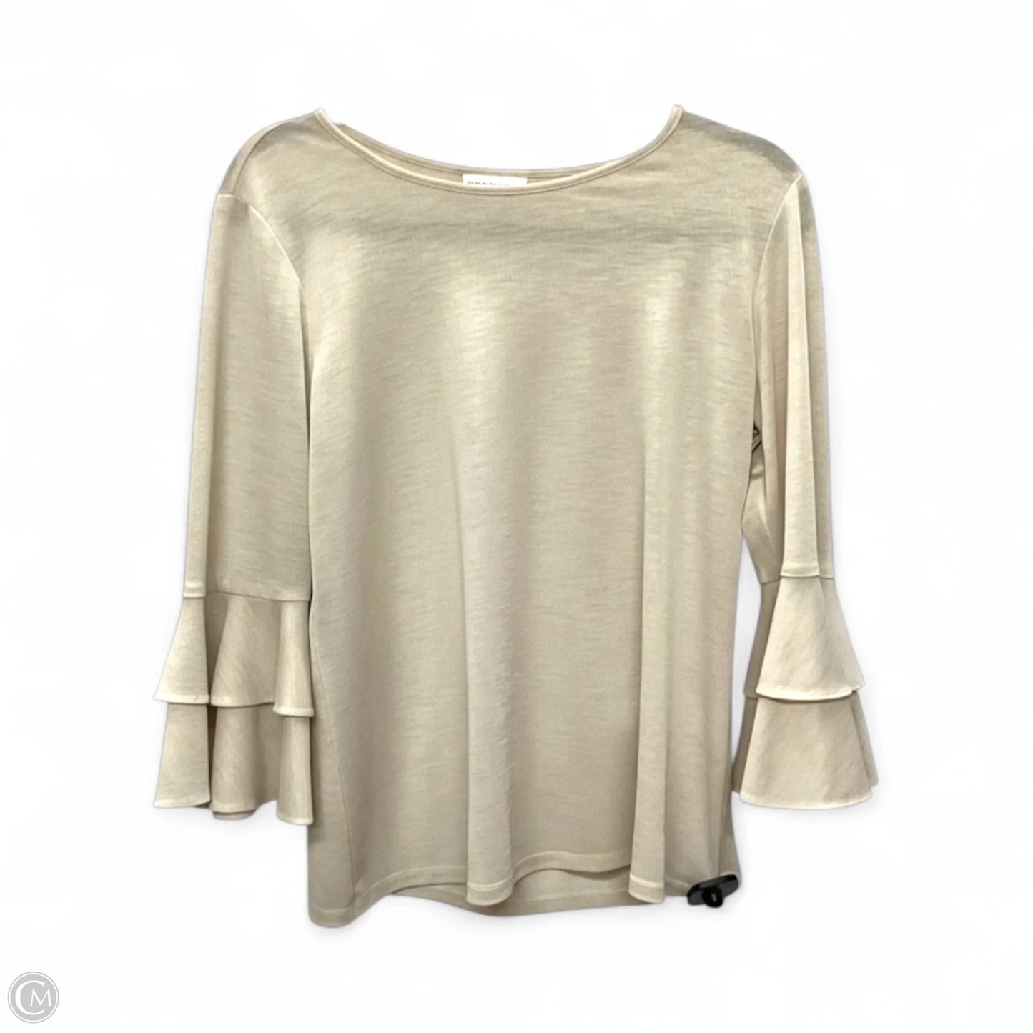 Top 3/4 Sleeve By Clothes Mentor In Beige, Size: M